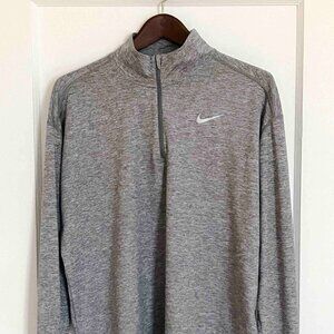 Nike Running Element Dry-Fit Heather Gray 1/4 Zip Top Men Size XL AA4631-036_NEW